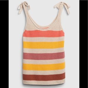Gap tie strap tank top